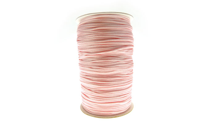 Cordon seda 2mm rosado rollo x 180 yds