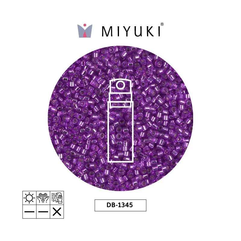 Miyuki delica 11/0 DB1345 silver lined bright violet x 10gr