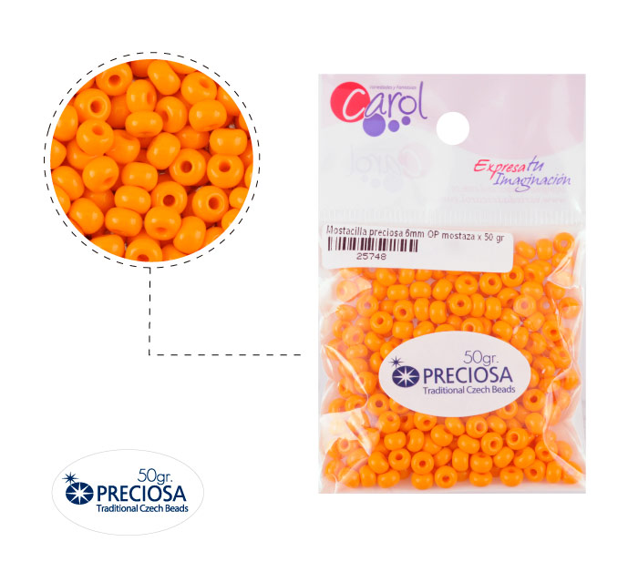 Mostacilla checa preciosa 6mm OP mostaza x 50g