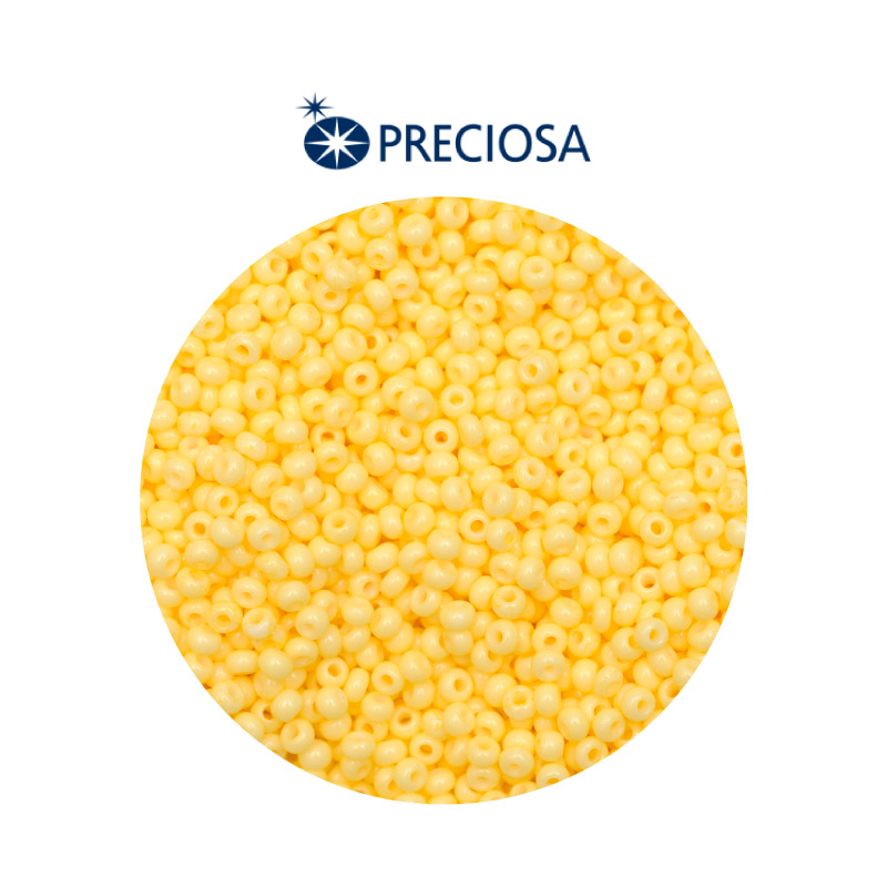 Mostacilla checa preciosa 2mm 03181 amarillo pastel x 500g