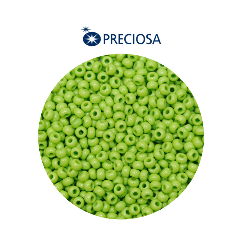 Mostacilla checa preciosa 8/0 3mm 53310 verde viche fuerte x 500g