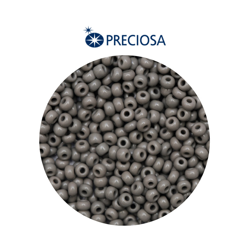 Mostacilla checa preciosa 8/0 3mm 43020 gris x 500g