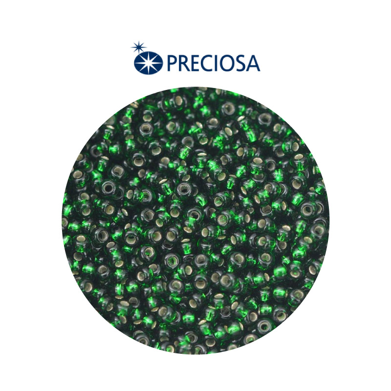 Mostacilla checa preciosa 2mm 57060 verde brillante x 50g