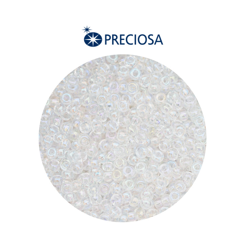 Mostacilla checa preciosa 2mm 58205 LP cristal AB x 500g