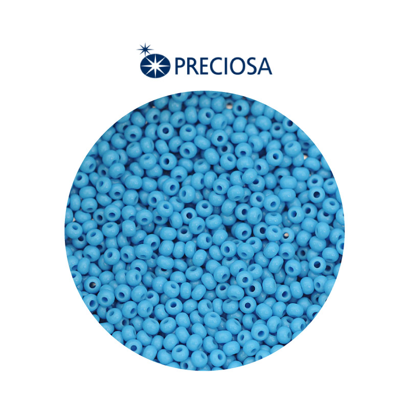 Mostacilla checa preciosa 2mm 63050 OP azul celeste x 500g