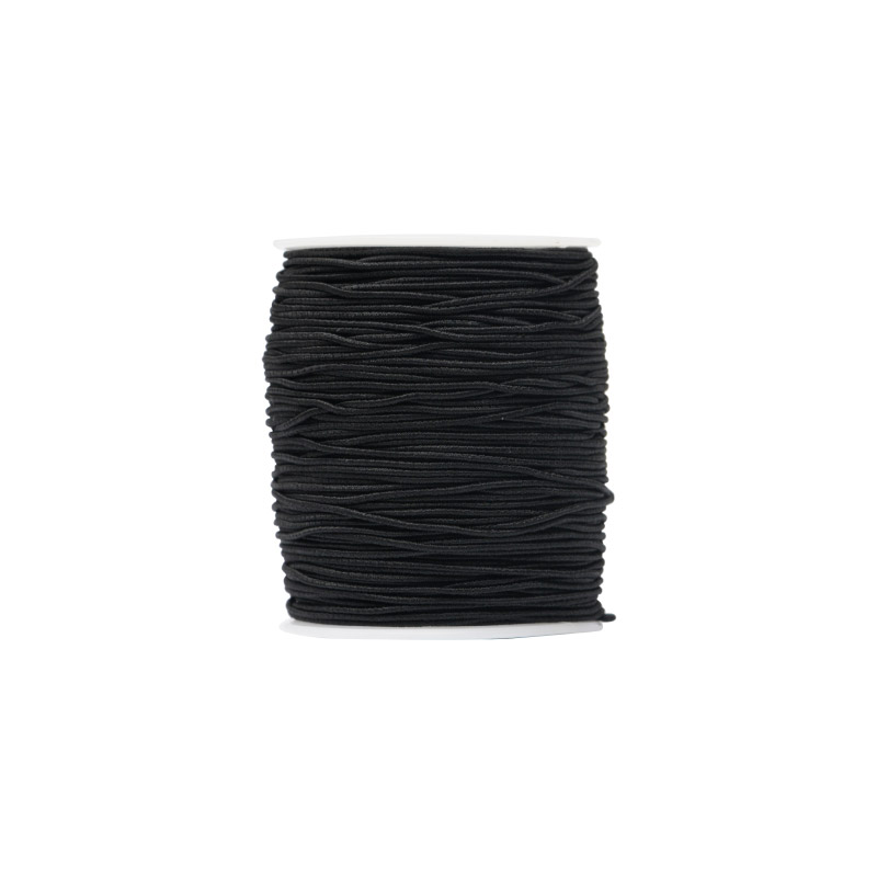 Cordon elastico 1.2mm negro x 100m