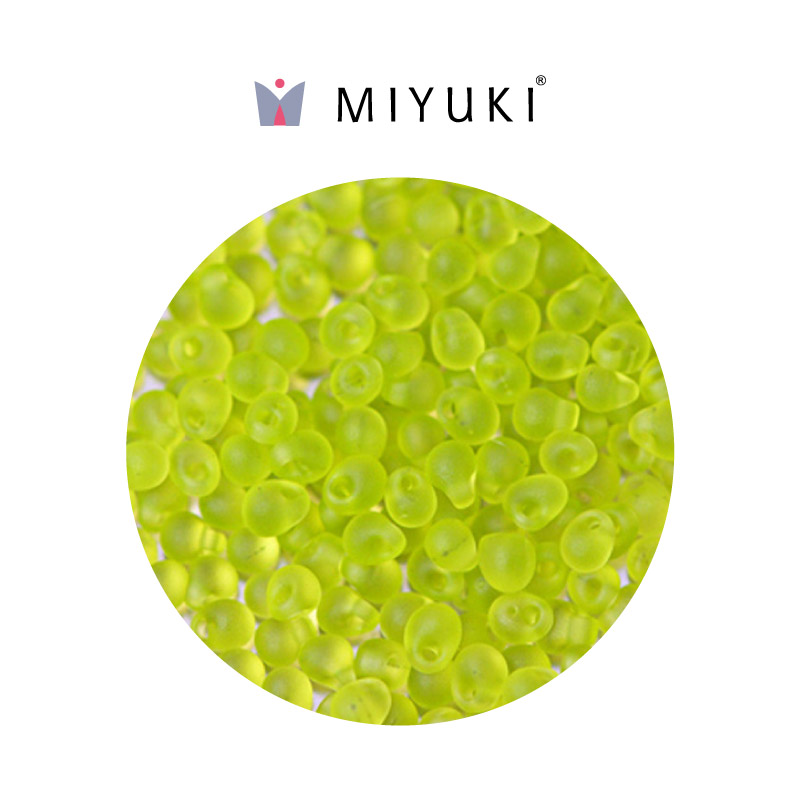 Miyuki drop beads 3.4mm DP0143F tra chartreuse x 500g