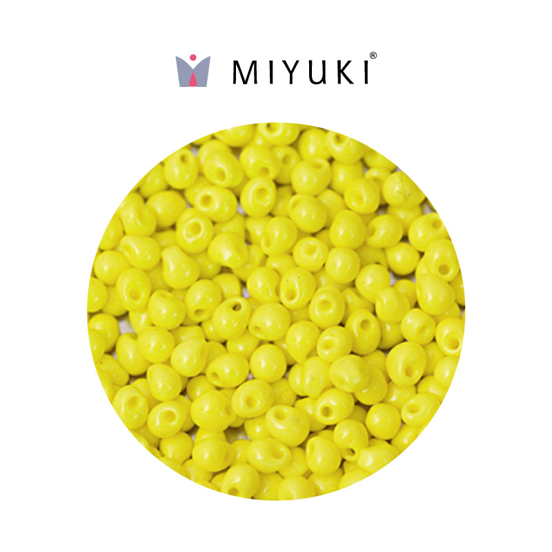 Miyuki drop beads 3.4mm DP0404 opaque yellow x 500g