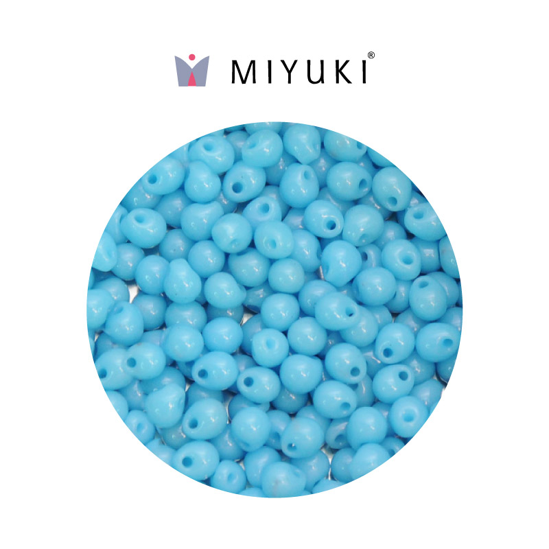 Miyuki drop beads 3.4mm DP0413 op turquoi blue x 500g