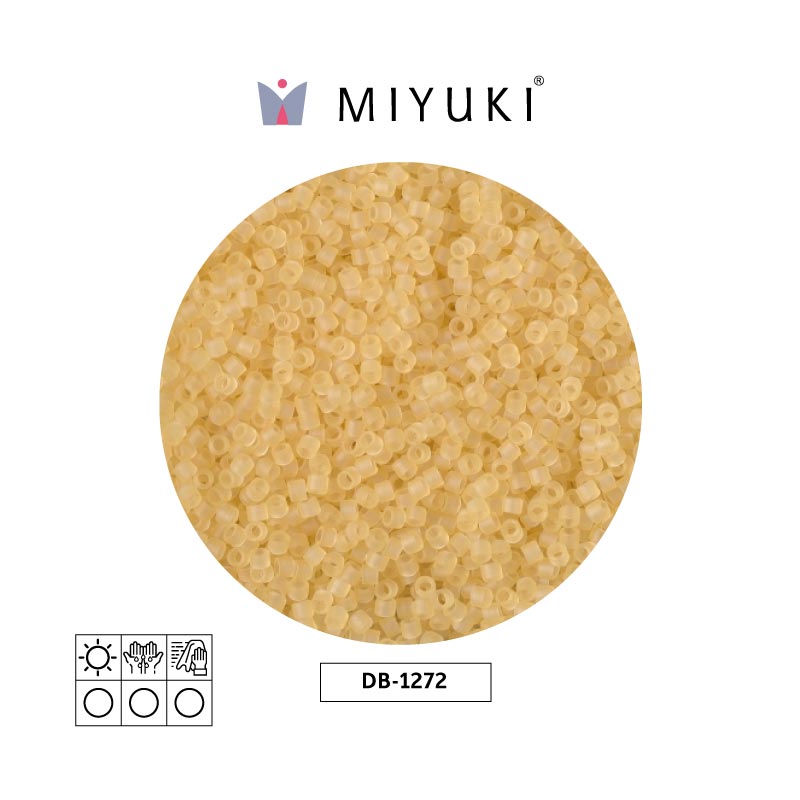 Miyuki delica 11/0 DB1272 transparent matte light straw x 50g