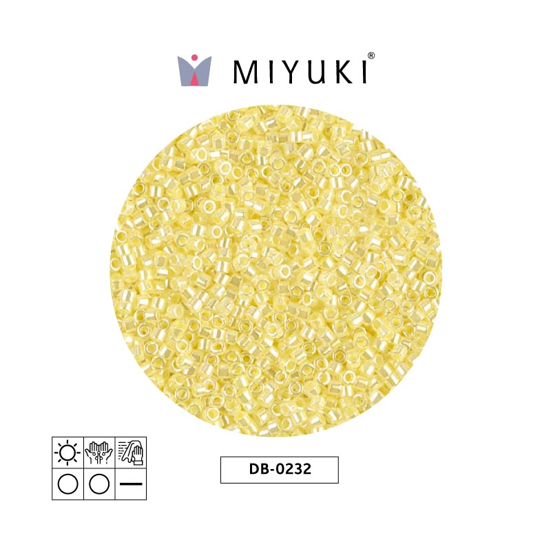 Miyuki delica 11/0 DB0232 lined paled yellow x 50g