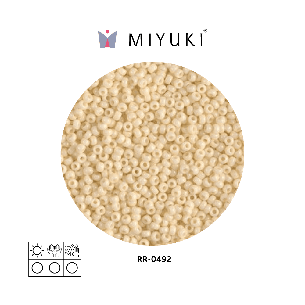 Mostacilla Miyuki rocalla 11/0 RR0492 opaque dark cream x 250g