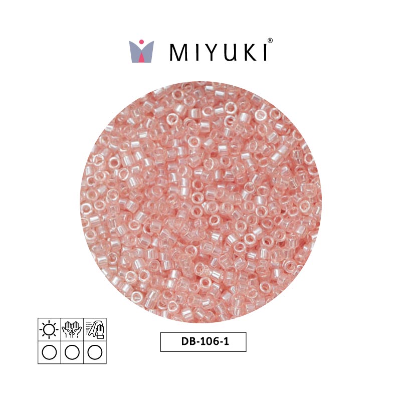 Miyuki delica 11/0 DB0106-1 shell pink luster x 50g