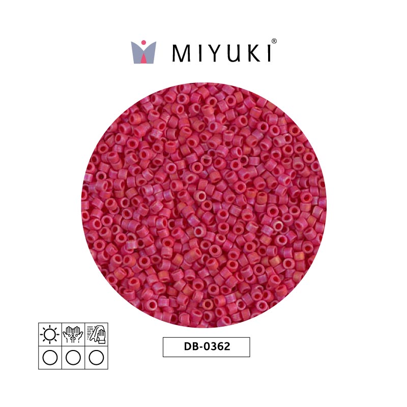 Miyuki delica 11/0 DB0362 matte red x 50g