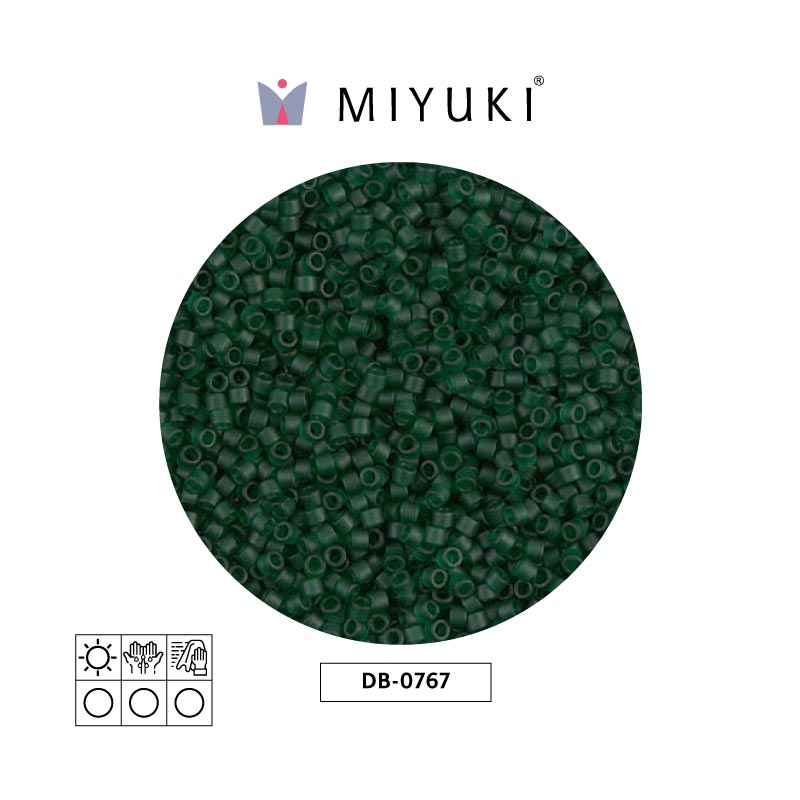 Miyuki delica 11/0 DB0767 matte trans green x 50g