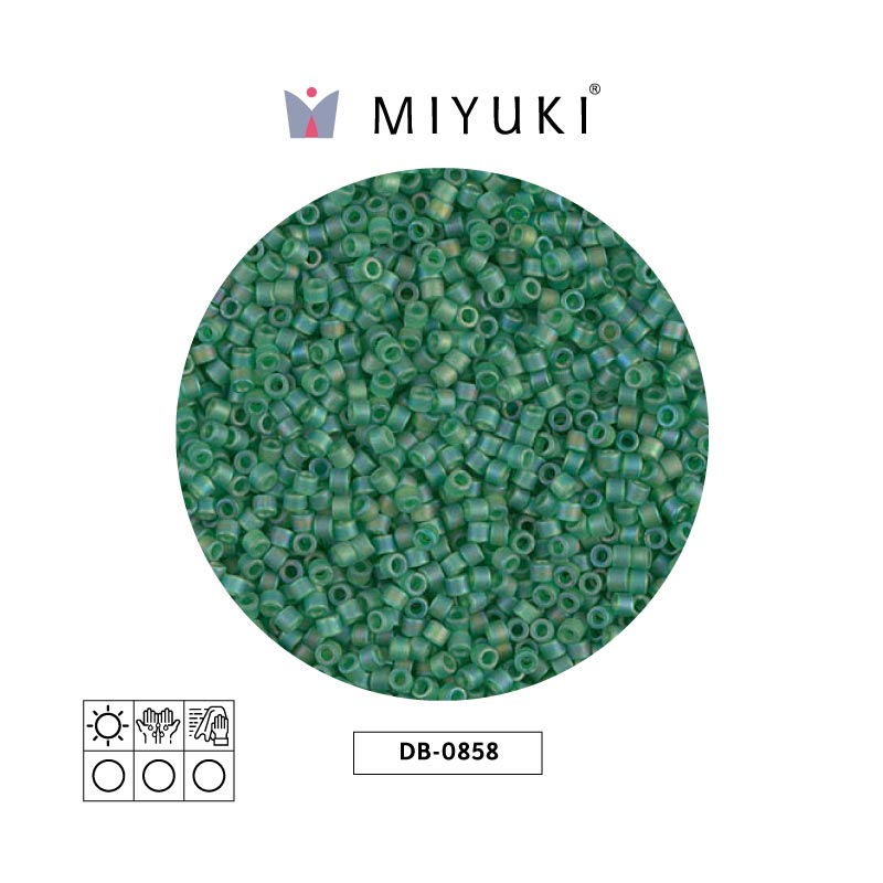 Miyuki delica 11/0 DB0858 matte light green AB x 50g