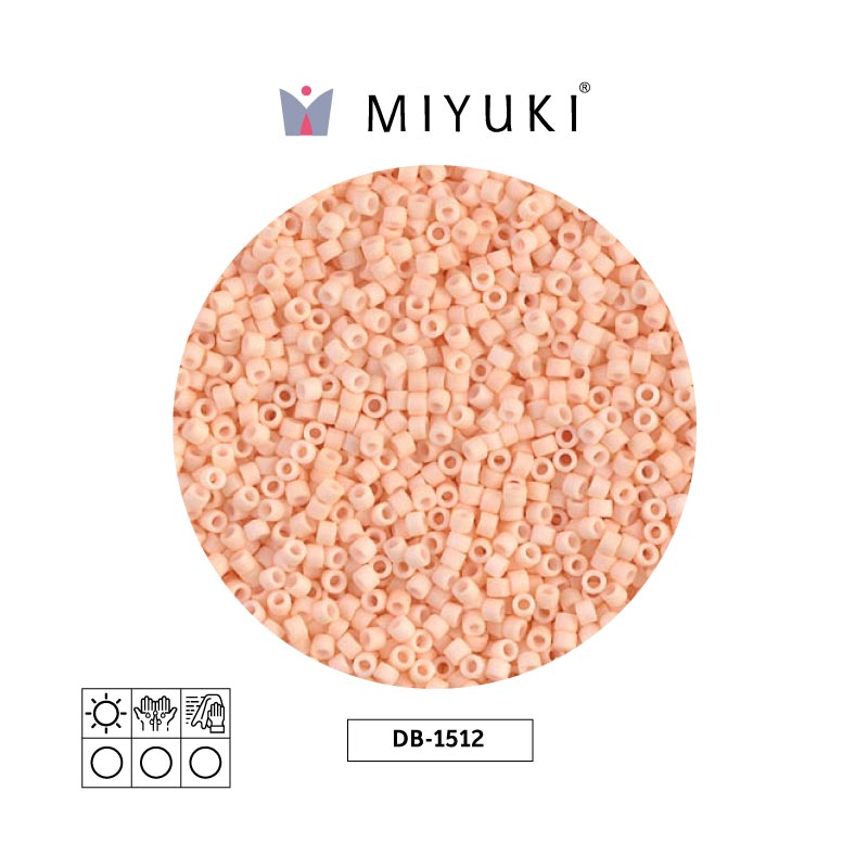 Miyuki delica 11/0 DB1512 matte opaque light peach x 50g