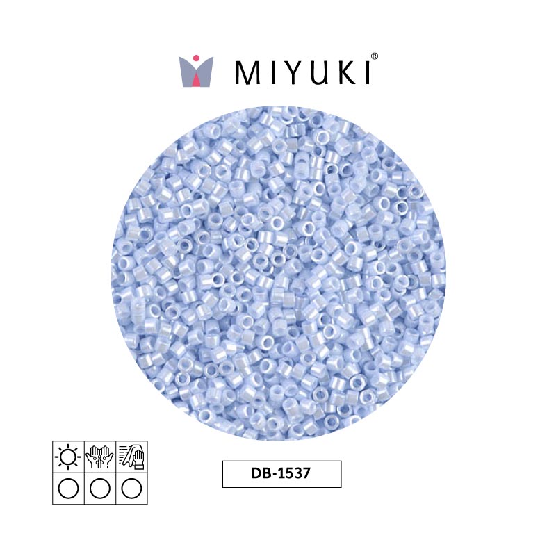 Miyuki delica 11/0 DB1537-1 lt sky blue ceylon x 50g