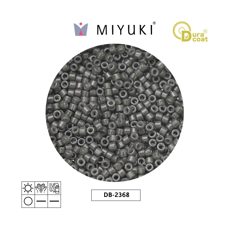 Miyuki delica 11/0 DB2368 duraco op charcoal x 50g