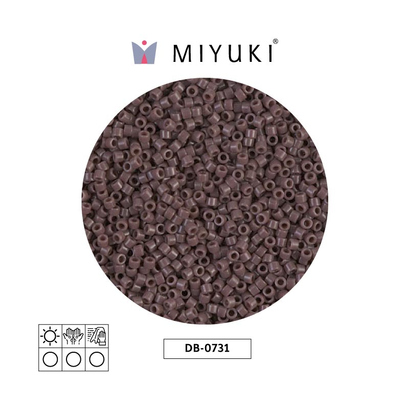 Miyuki delica 11/0 DB0735 opaque coffee x 50g