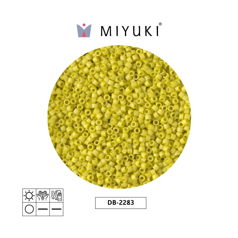 Miyuki delica 11/0 DB2283 op glazed citron x 50g