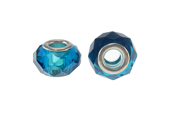 Pandora 9x14mm facetada capri blue 25 x und