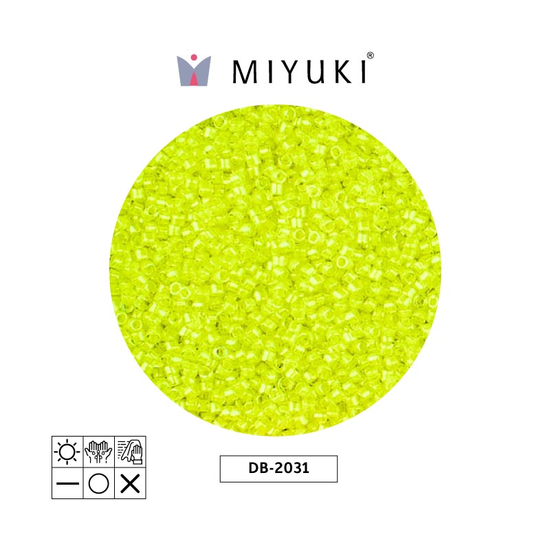 Miyuki delica 11/0 DB2031 neon lime aid x 50g