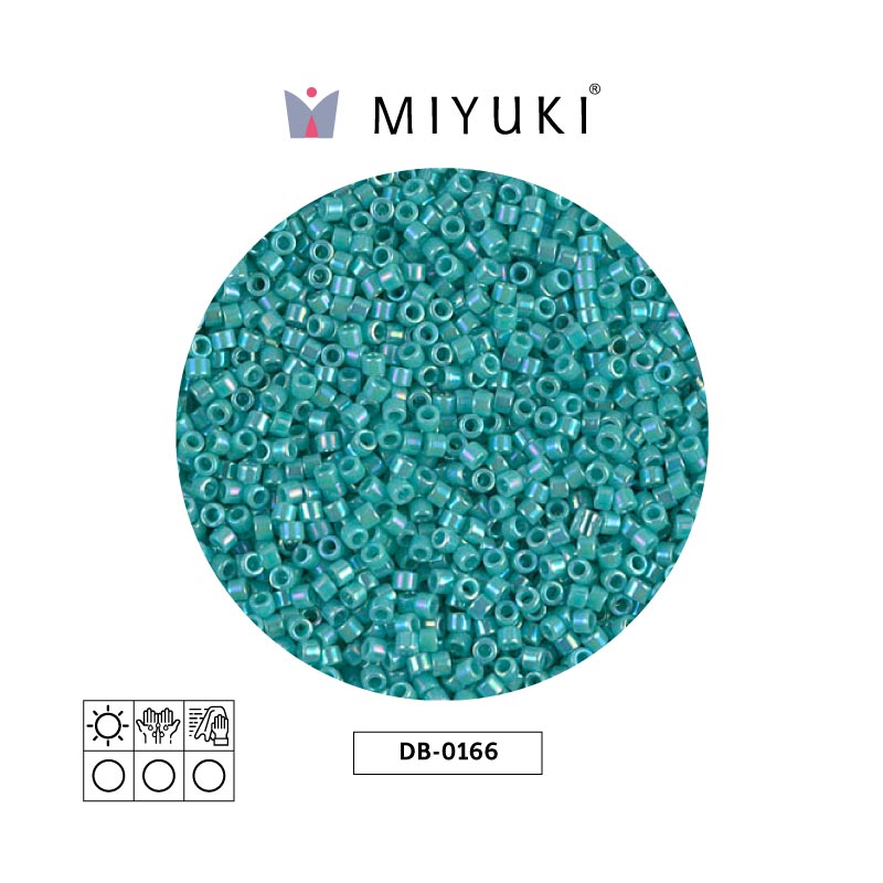 Miyuki delica 11/0 DB0166 op turquoise AB x 50g