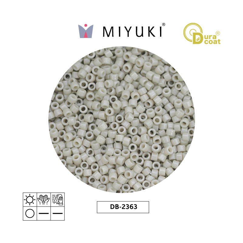 Miyuki delica 11/0 DB2363 duraco op ant white x 50g