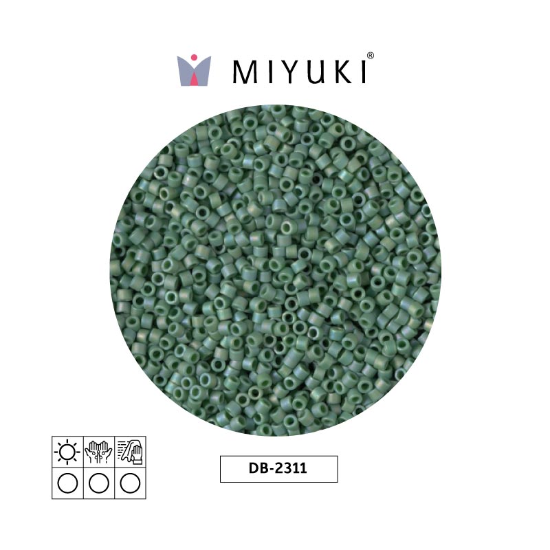 Miyuki delica 11/0 DB2311 op turtle green AB x 50gr