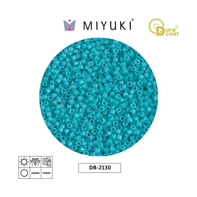 Miyuki delica 11/0 DB2130 opaque cyan x 50g