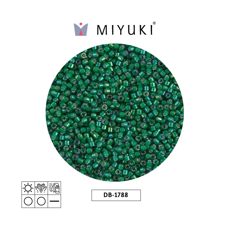 Miyuki delica 11/0 DB1788 white emerald AB x 50gr