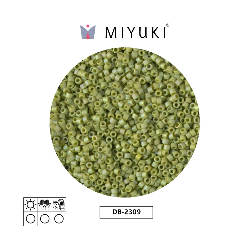 Miyuki delica 11/0 DB2309 op glaz seaweed AB x 50g