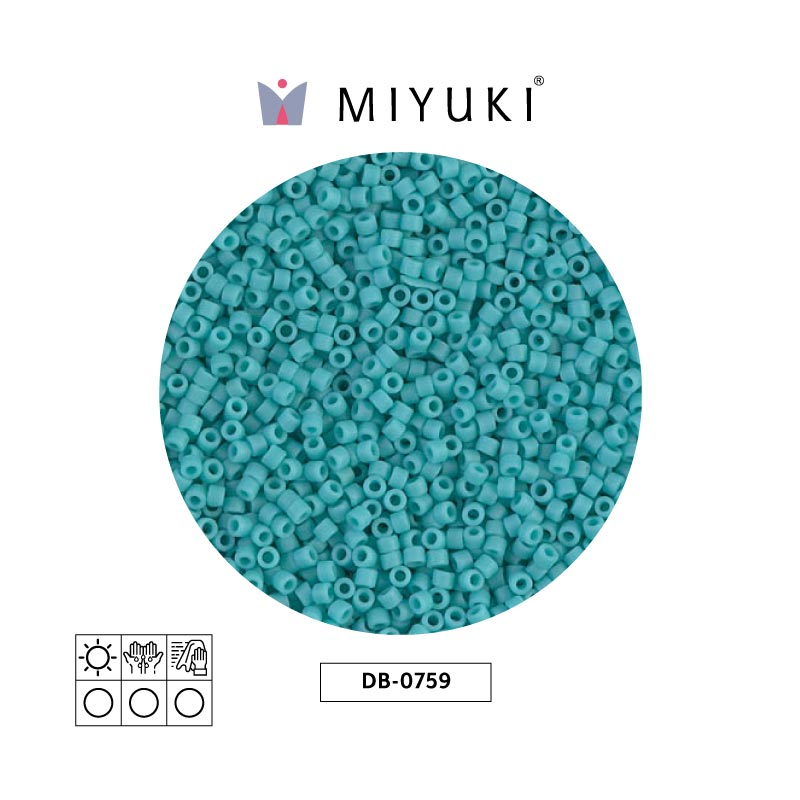 Miyuki delica 11/0 DB0759 mate op turquoise x 50g