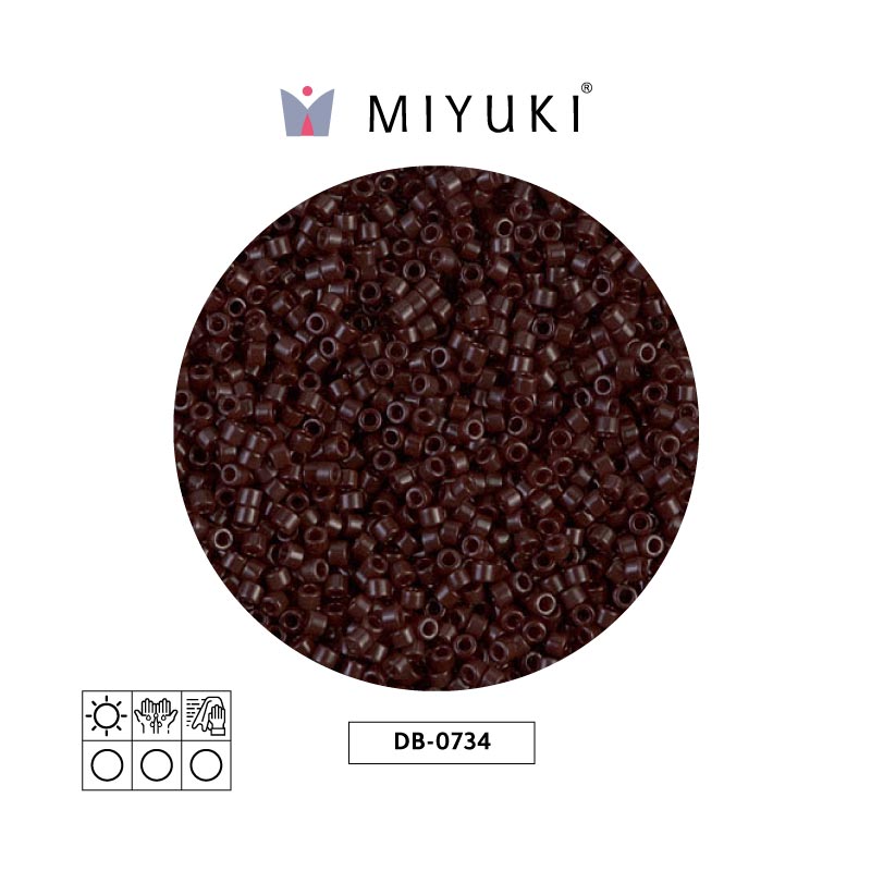 Miyuki delica 11/0 DB0734 op chocolate brown x 50g