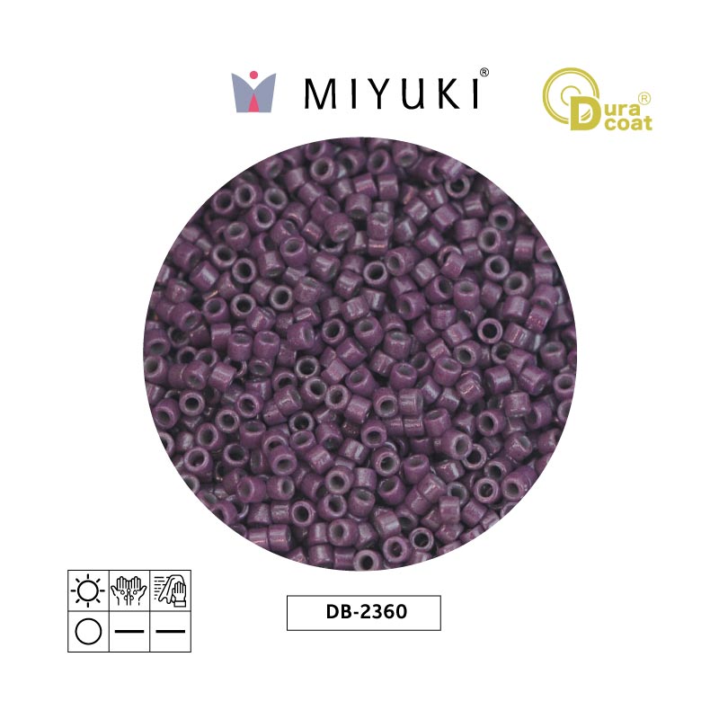 Miyuki delica 11/0 DB2360 durac op dk purple x 50g