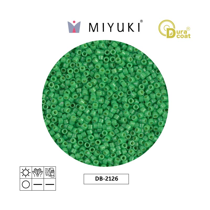 Miyuki delica 11/0 DB2126 opaque fiji green x 50g