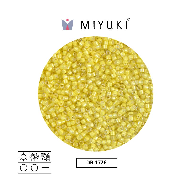 Miyuki delica 11/0 DB1776 while lined yellow AB x 50g