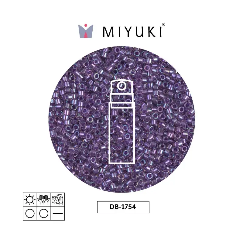 Miyuki delica 11/0 DB1754 sparkling purple lined crystal AB x 10g