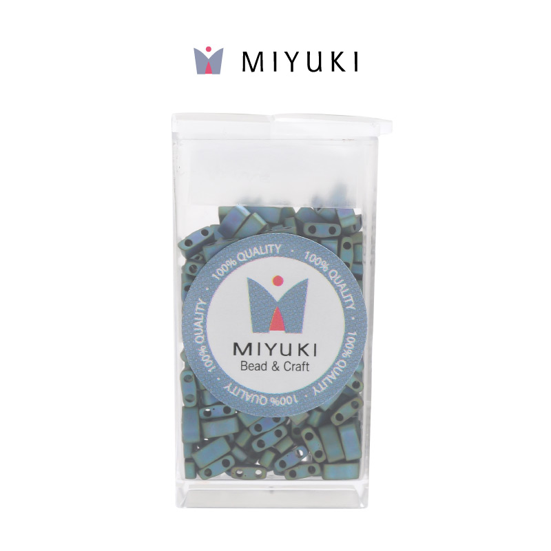 Miyuki half tila HTL2064 matte metallic blue green iris x 10G