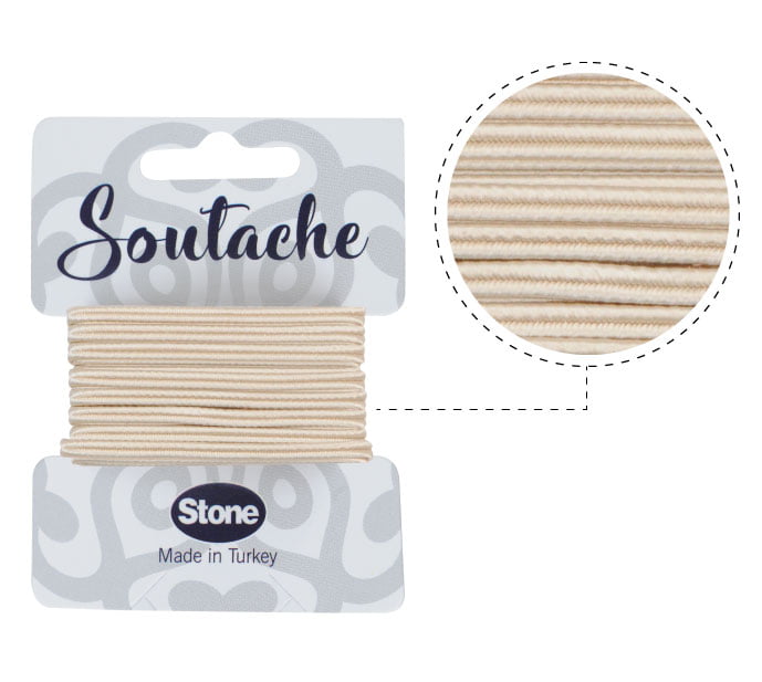 Cordon soutache 3mm gardenia ST2146 x 2.5m