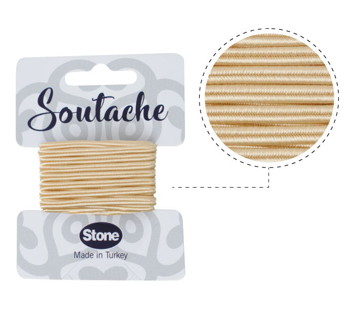 Cordon soutache 3mm champagne ST2145 x 2.5m