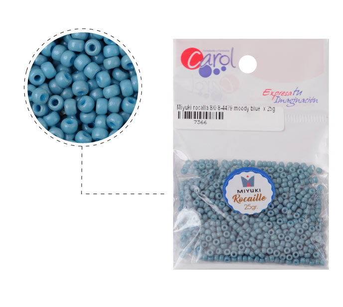 Mostacilla Miyuki rocalla 8/0 RR4479 moody blue  x 25g