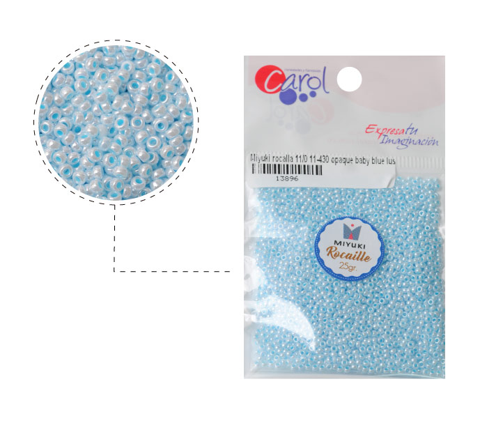 Mostacilla Miyuki rocalla 11/0 RR0430 opaque baby blue luster x 25g