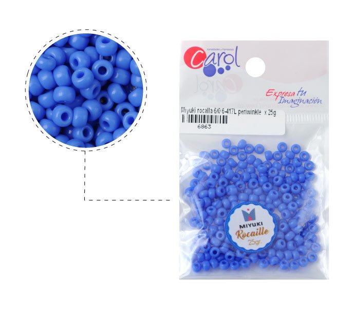 Mostacilla Miyuki rocalla 6/0 RR0417L periwinkle  x 25g