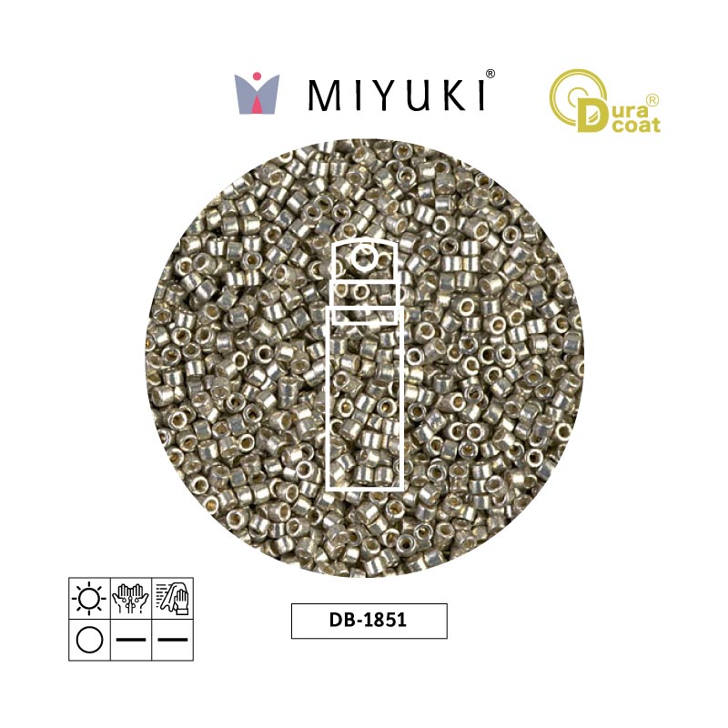 Miyuki delica 11/0 DB1851 galvanized light pewter x 10g