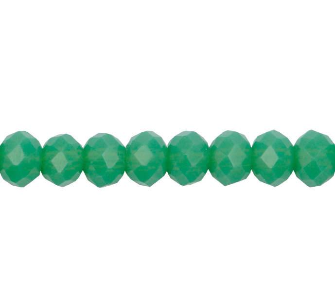 Murano rondela facetada 4mm verde 64 x aprox 140unds