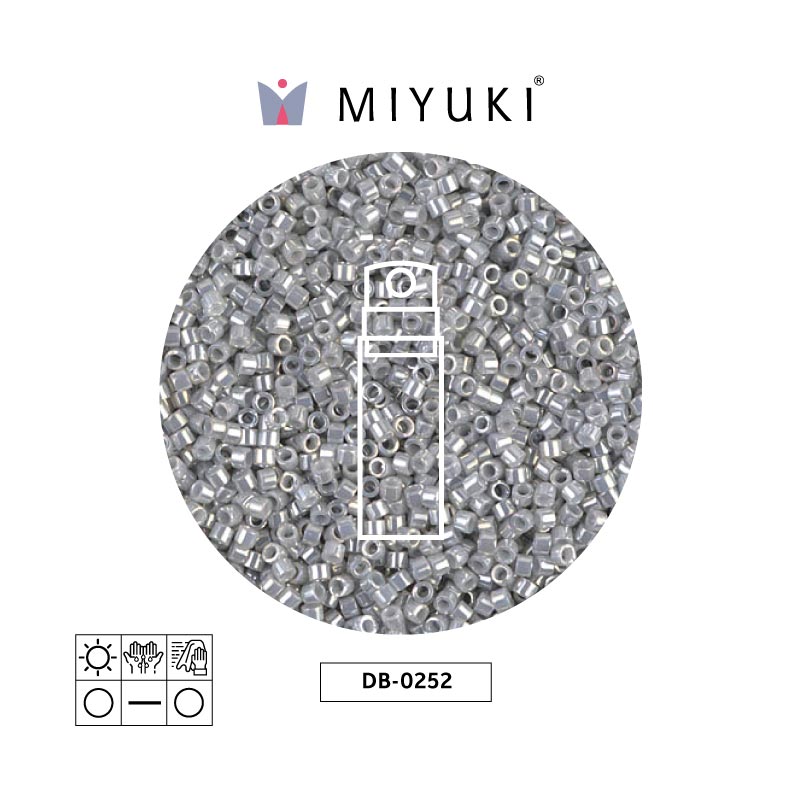 Miyuki delica 11/0 DB0252 ceylon grey x 10gr