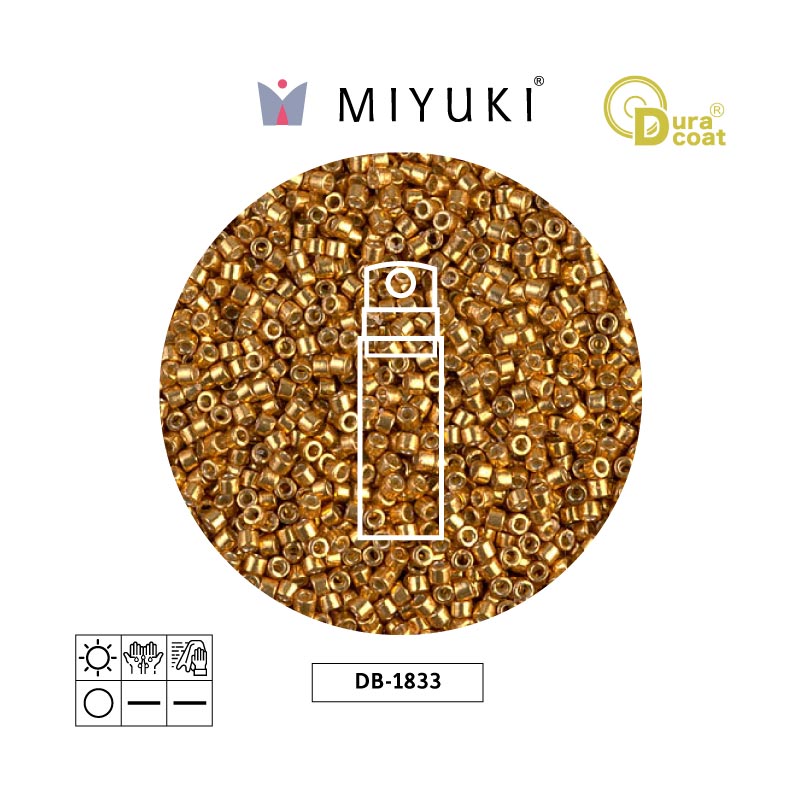 Miyuki delica 11/0 DB1833 galvanized yellow gold x 10g