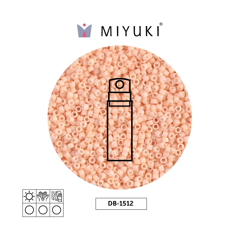 Miyuki delica 11/0 DB1512 matte opaque light peach x 10g